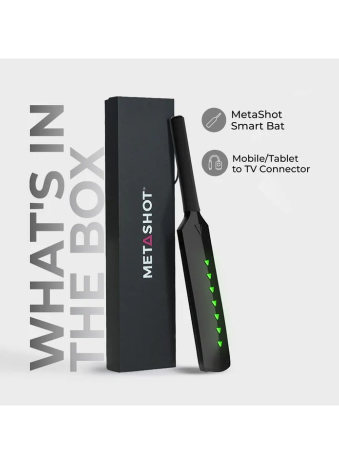 Merlin Metashot Augmented Reality Smart Cricket Bat with Game Compatible with TVs, PC/Mac, iOS/Android, Tabs/iPad