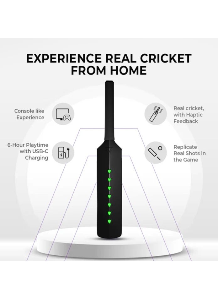 Merlin Metashot Augmented Reality Smart Cricket Bat with Game Compatible with TVs, PC/Mac, iOS/Android, Tabs/iPad
