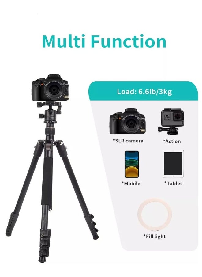 2-IN-1 Monopod tripod 360° Rotation Ball Head with Stable Hook 2-IN-1 Monopod Professional Tripod Stand for Tablet Mobile DSLR camera Action camera(Type 325-NB30)
