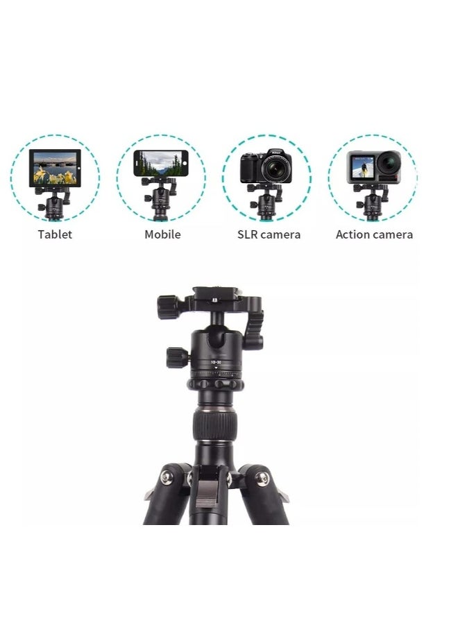 2-IN-1 Monopod tripod 360° Rotation Ball Head with Stable Hook 2-IN-1 Monopod Professional Tripod Stand for Tablet Mobile DSLR camera Action camera(Type 325-NB30)