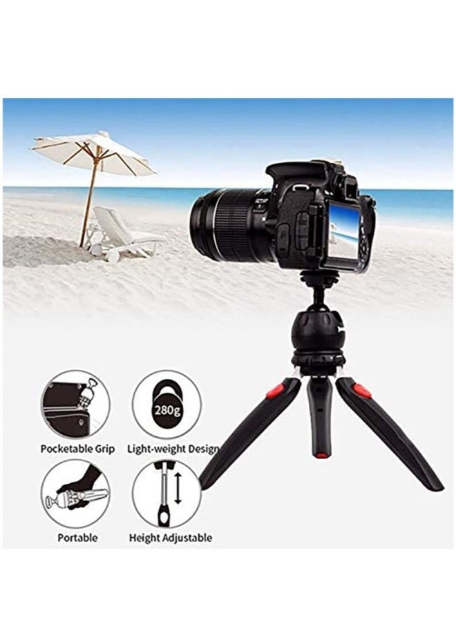 Top Mini Portable Fold-able Extendable Tripod Stand for Mobile Phones and DSLR with Universal Mobile Phone Holder Convenient Telescopic Mini Tripod Table(MT-35)
