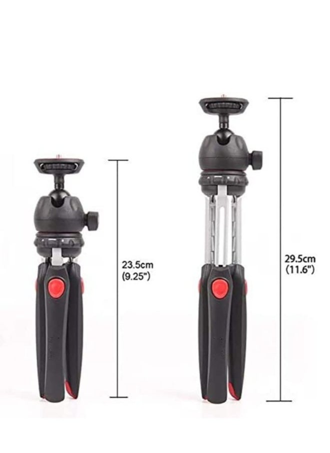 Top Mini Portable Fold-able Extendable Tripod Stand for Mobile Phones and DSLR with Universal Mobile Phone Holder Convenient Telescopic Mini Tripod Table(MT-35)