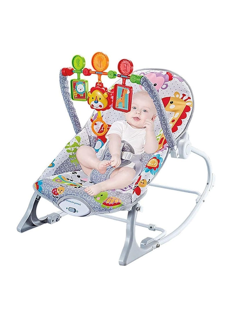Musical Bliss Colorful Baby Rocking Chair with Hanging Toys