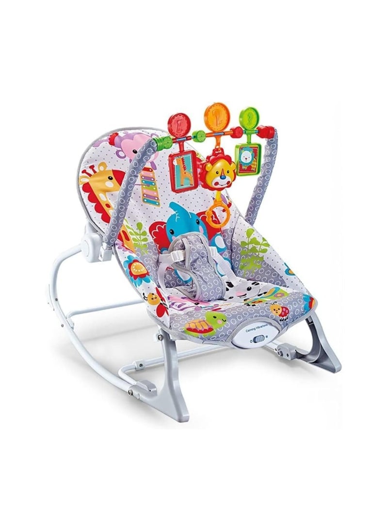 Musical Bliss Colorful Baby Rocking Chair with Hanging Toys