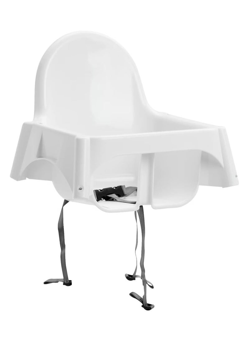 Baby Chair with tray and seatbelt, White