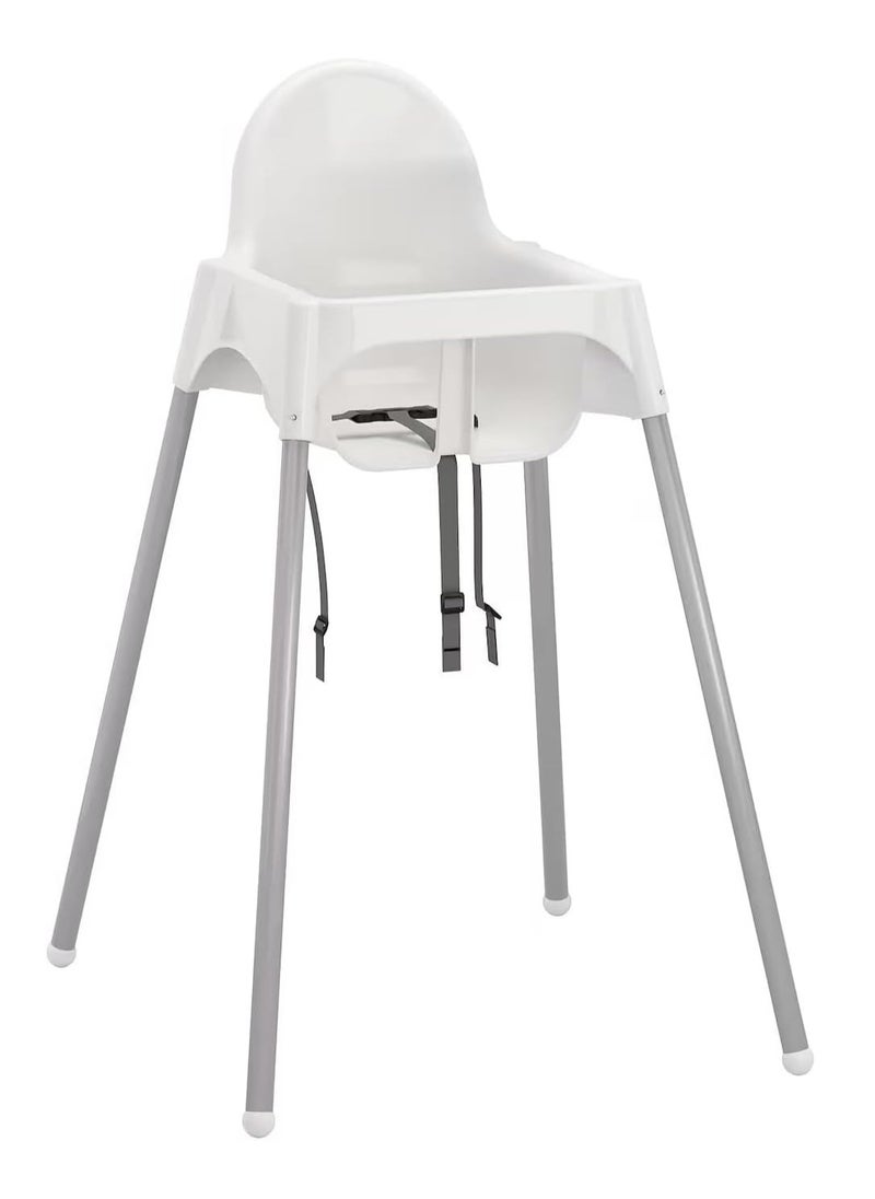 Adjustable High Chair With Tray And Safety Seat Belt For Children