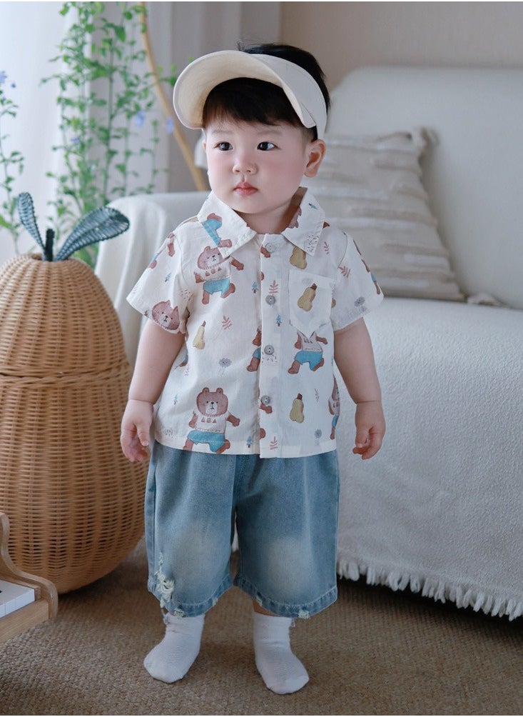 Two Piece Set For Infants And Young Children To Go Out And  Play