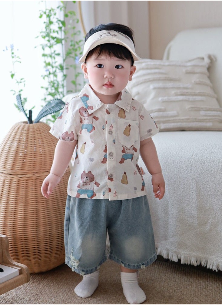 Two Piece Set For Infants And Young Children To Go Out And  Play
