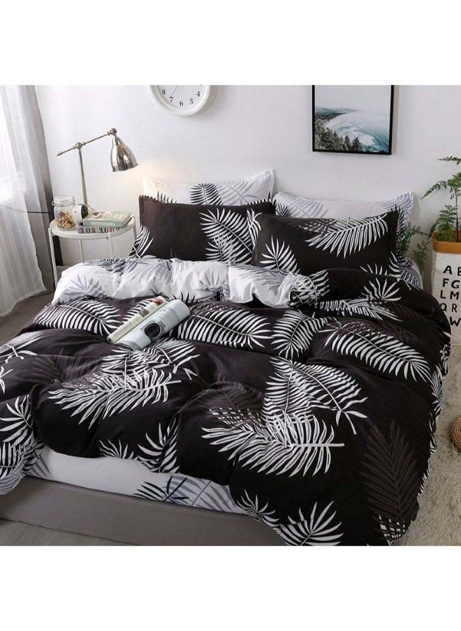 4-Piece European Style Luxury Jacquard Single Bedding Set Polyester Multicolour