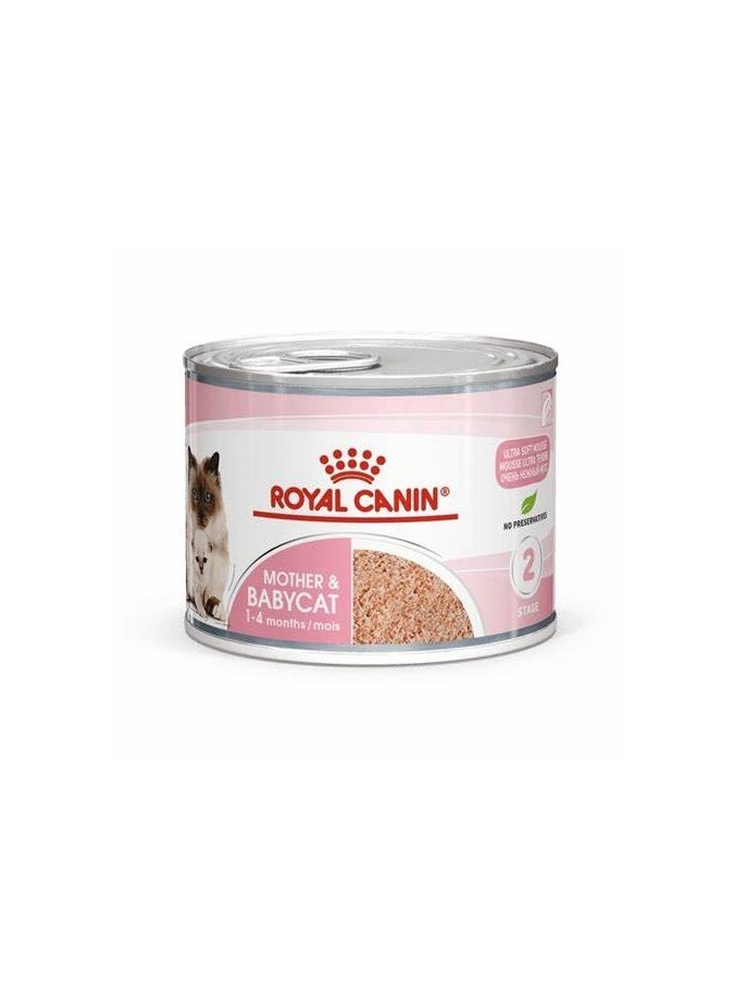 Royal Canin Feline Health Nutrition Mother & Babycat Mousse (WET FOOD - Cans) 12X195g