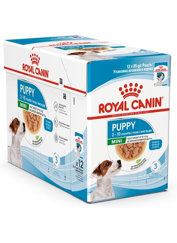 Royal Canin, Mini Puppy Pouch Wet Dog Food, 85 grams, Pack of 12