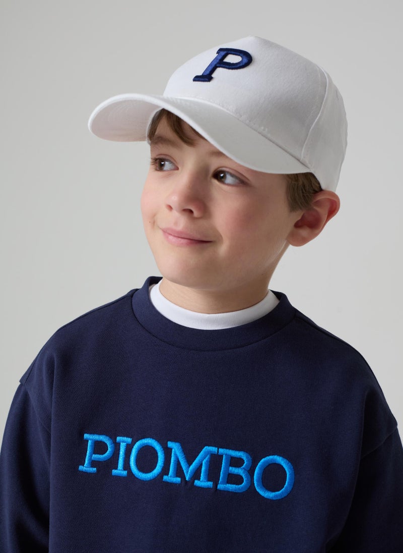 French Terry sweatshirt with print and embroidery