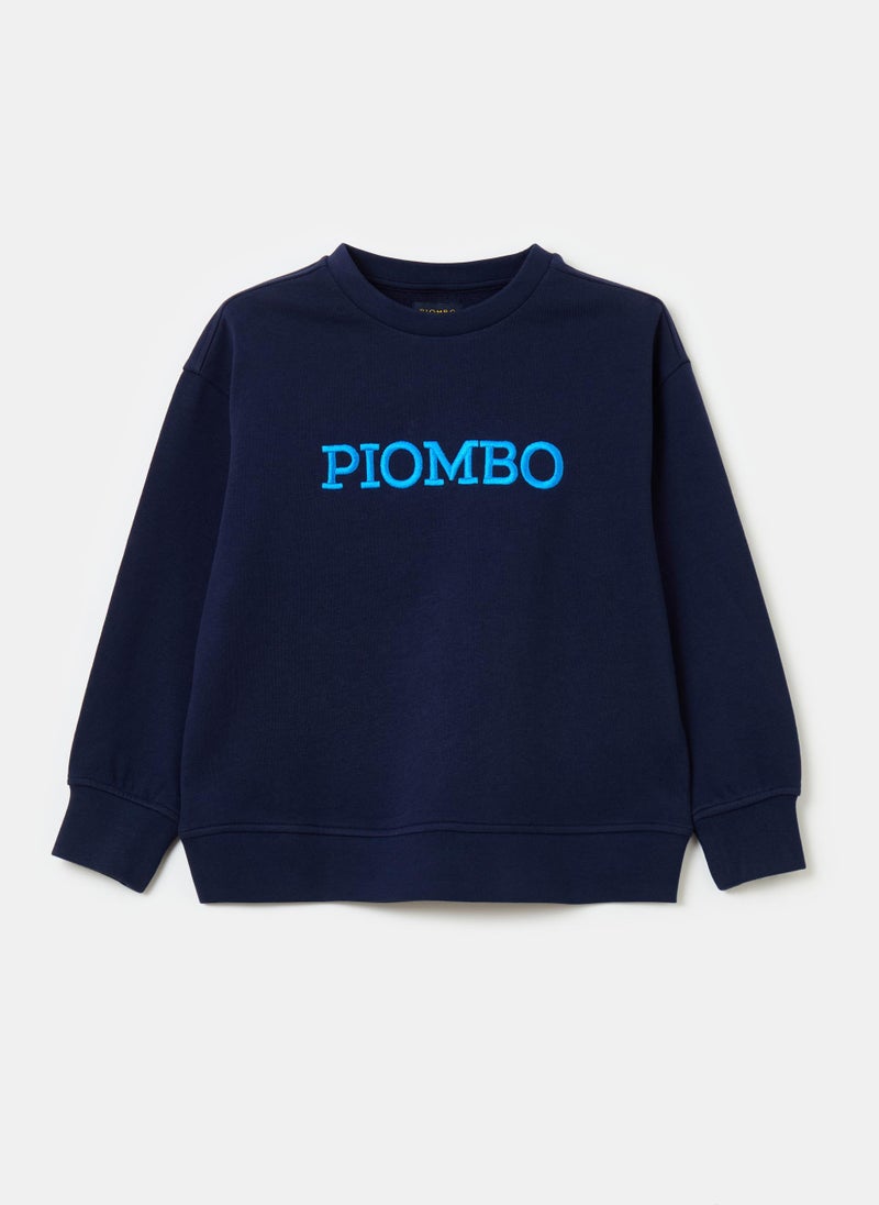 French Terry sweatshirt with print and embroidery