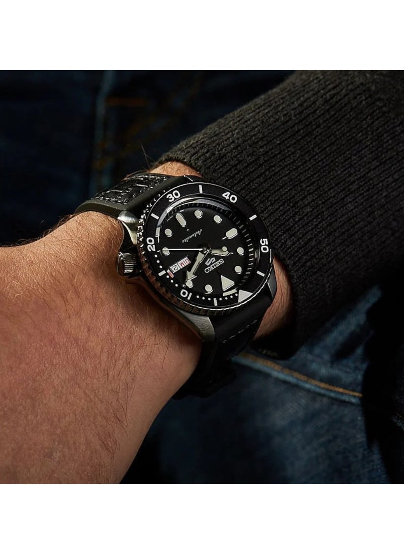 Seiko New 5 Sports Black Dial Men's Watch - SRPD65K3