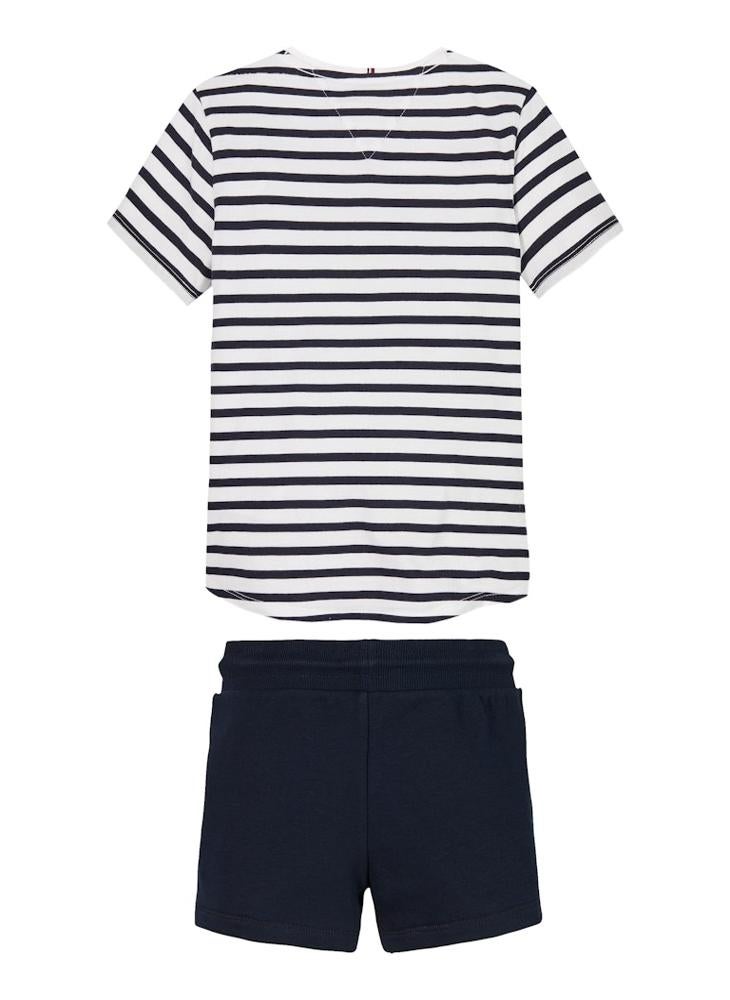 Kids Stripe Crew Neck T-Shirt & Shorts Set