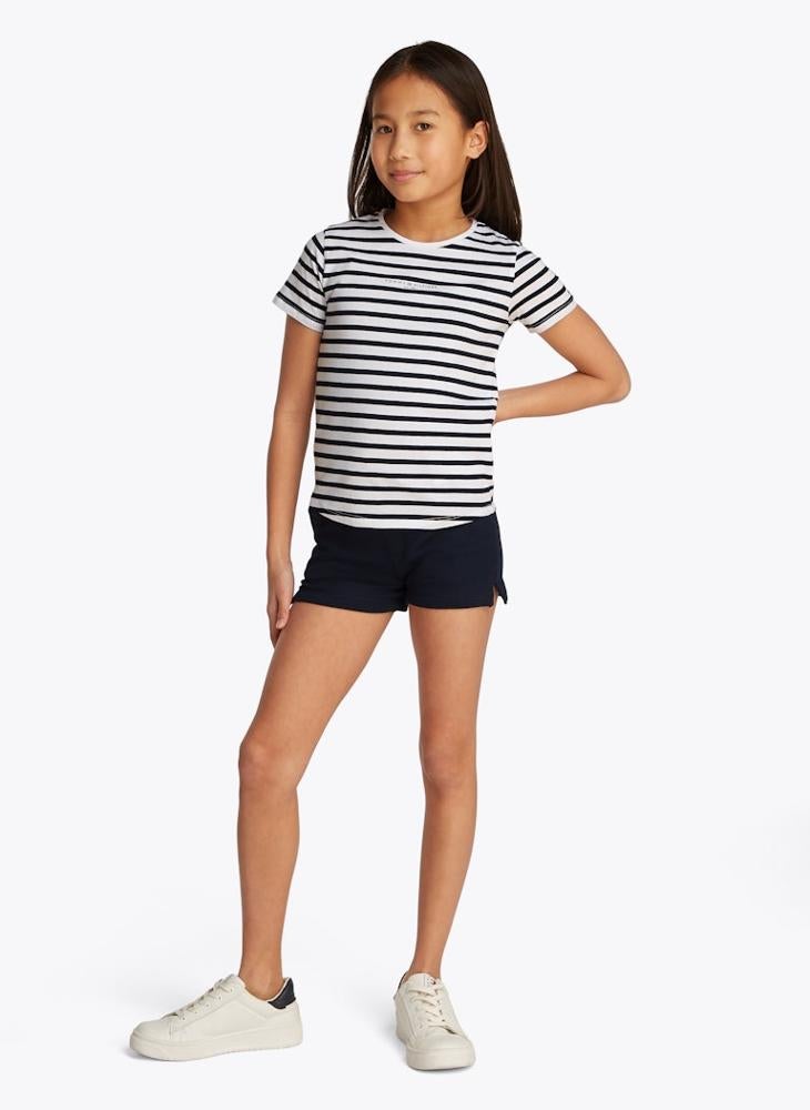 Kids Stripe Crew Neck T-Shirt & Shorts Set