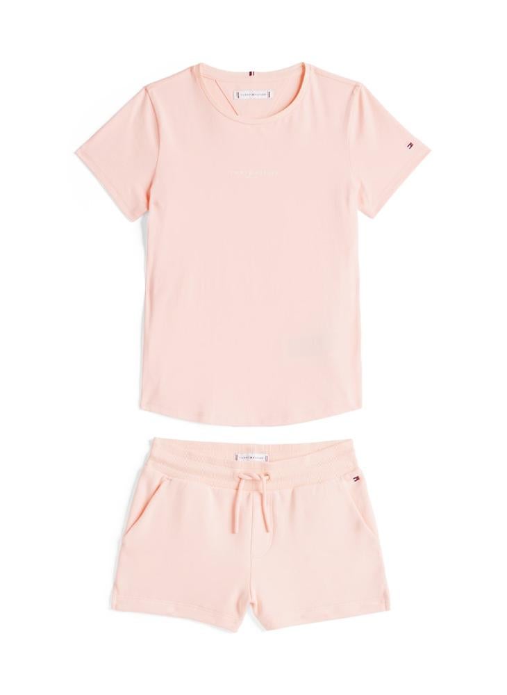 Kids Stripe Crew Neck T-Shirt & Short Sets
