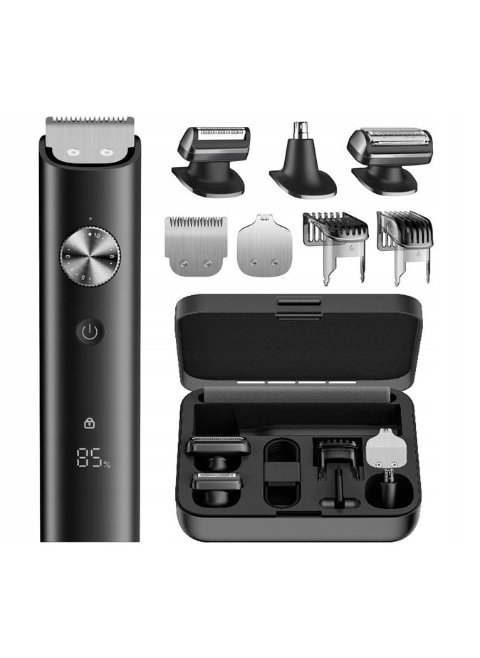 Grooming Kit Pro hair clipper with multiple shaving styles washable and comfortable suitable size and great performance (Black)