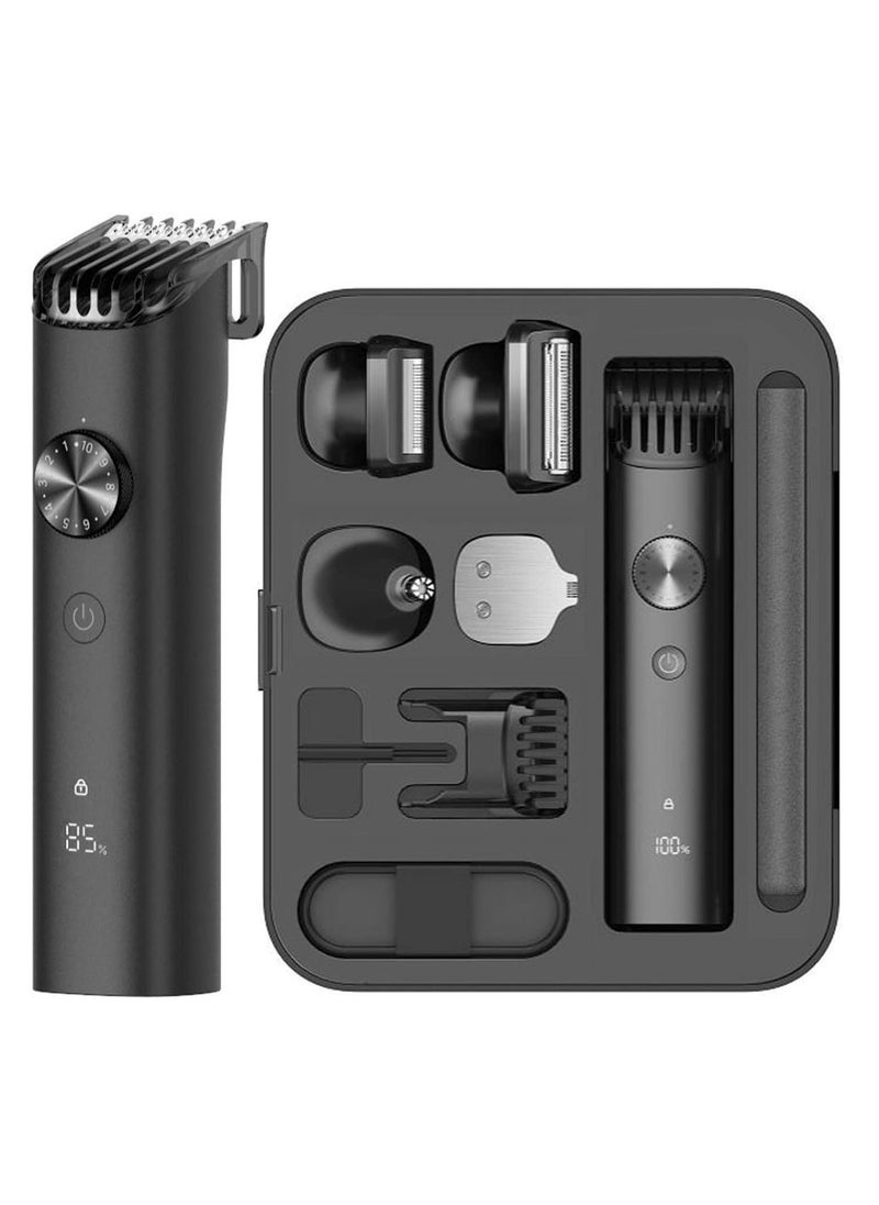 Grooming Kit Pro hair clipper with multiple shaving styles washable and comfortable suitable size and great performance (Black)