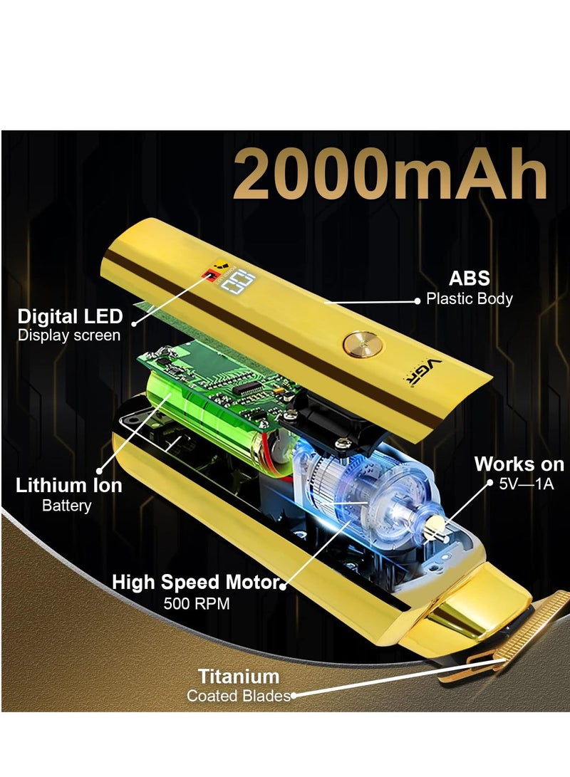 V-947 Professional hair trimmer  Runtime: 500 minutes , 3 pcs guide comb , Cleaning brush , Lubricating oil , USB charging function