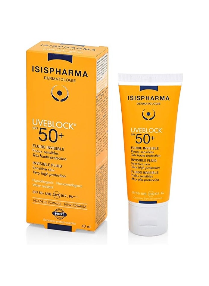 ISIS Pharma Uveblock Fluid Invisible 40ml + Neotone Gel — High Protection Sunscreen & Skin Brightening Gel