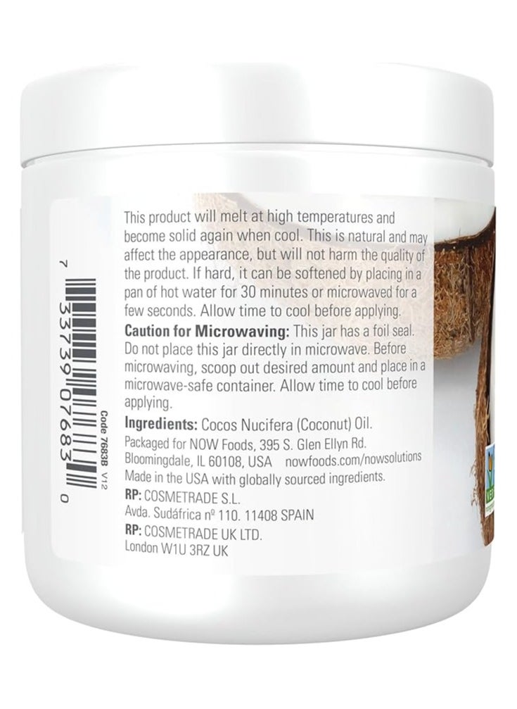 NOW Solutions Coconut Oil, 7 fl oz, 100% Natural, Multi-Purpose Moisturizer