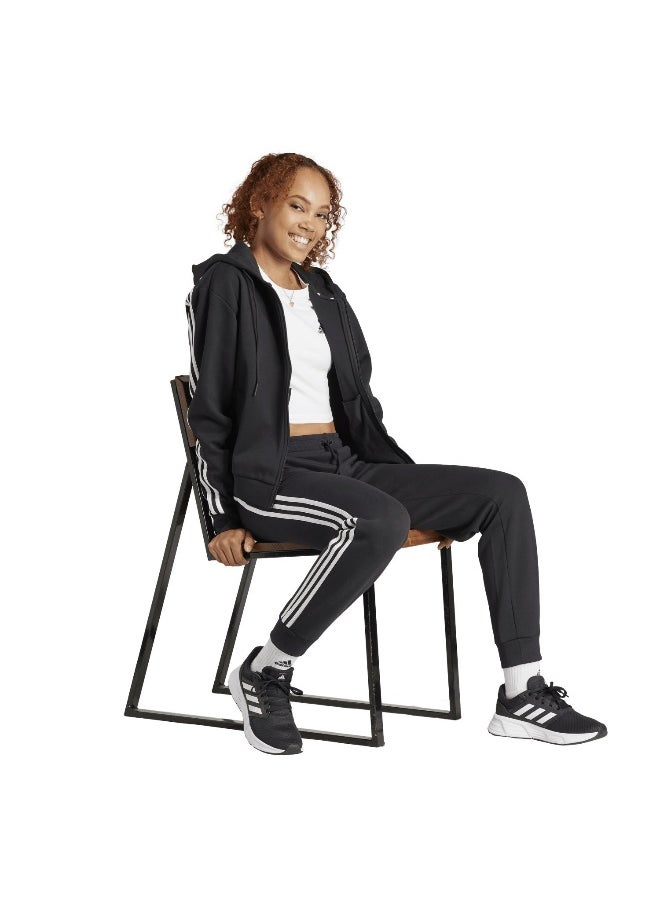 Adidas W Fi 3S Fz Hd Black Training Track Tops For Women Xs