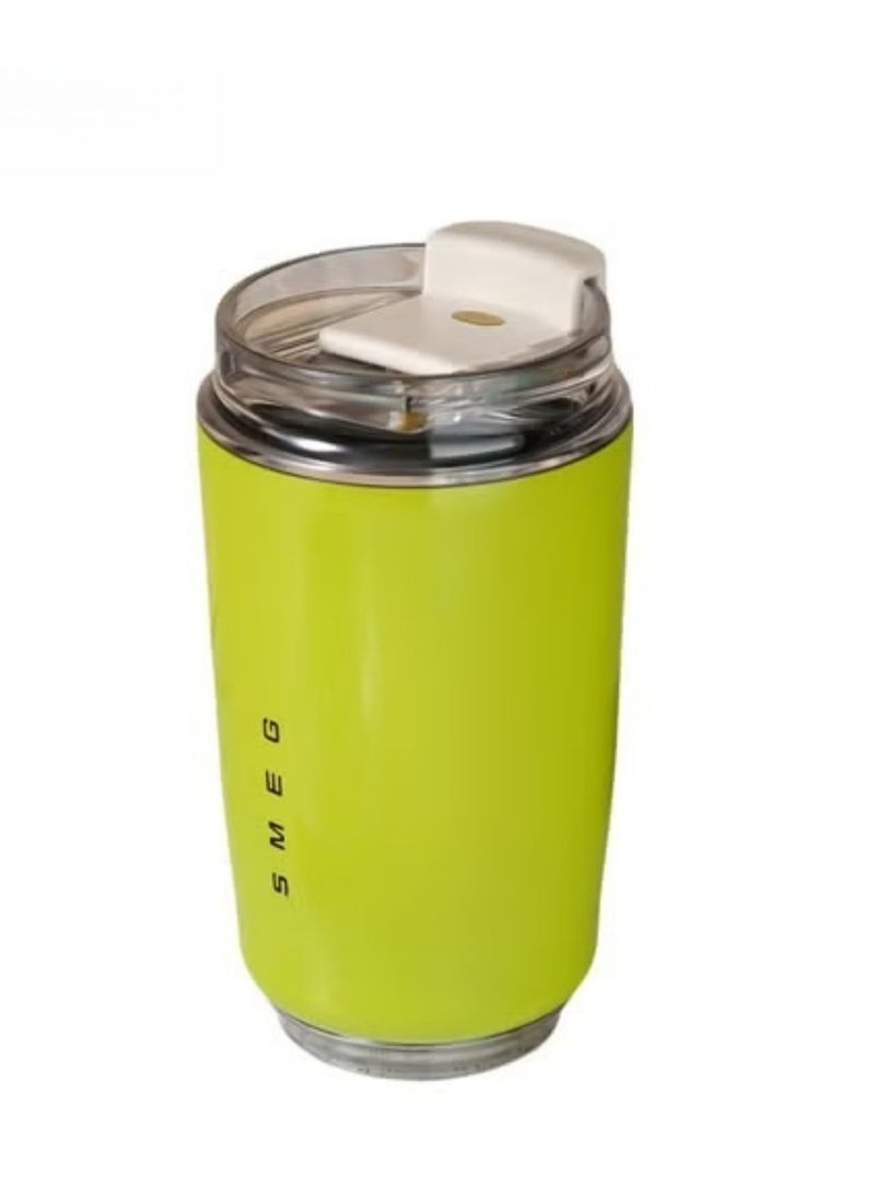 320ML Coffee Mug,Insulated Beverage Cup With Leakproof Lid, Travel Portable Car Drinking Cup，Stainless Steel Vacuum Leak proof , Green