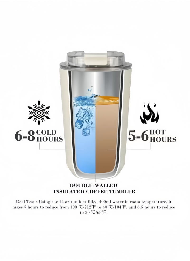 320ML Coffee Mug,Insulated Beverage Cup With Leakproof Lid, Travel Portable Car Drinking Cup，Stainless Steel Vacuum Leak proof , Purple