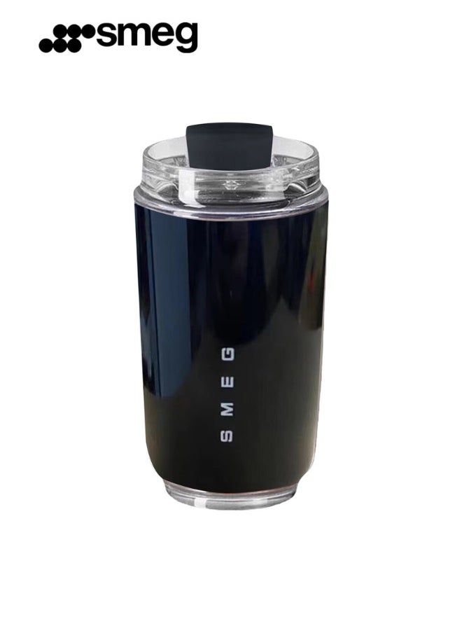 240ML Smeg Beverage Cup Travel Portable Car Drinking Cup Stainless Steel Vacuum Leak proof Coffee Thermos, Black.