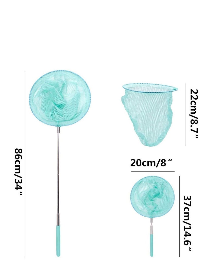 5Pcs Telescopic Butterfly Net Fishing Pond Net, Extendable for Kids Catching Bugs Insect Small Fish Outdoor Garden Activities 5 Colors