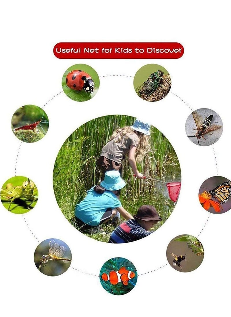 5Pcs Telescopic Butterfly Net Fishing Pond Net, Extendable for Kids Catching Bugs Insect Small Fish Outdoor Garden Activities 5 Colors