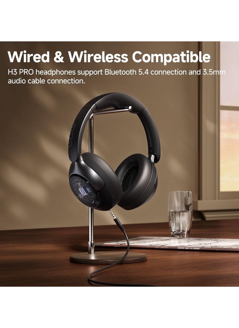 QCY H3 PRO Adaptive ANC Wireless Headphones Over Ear, 50dB Active Noise Cancellation with Multiple Modes, LDAC Hi-Res Wireless Audio, 55H Playtime, Custom EQ via App, Bluetooth 5.4