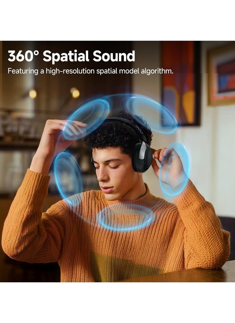 QCY H3 PRO Adaptive ANC Wireless Headphones Over Ear, 50dB Active Noise Cancellation with Multiple Modes, LDAC Hi-Res Wireless Audio, 55H Playtime, Custom EQ via App, Bluetooth 5.4