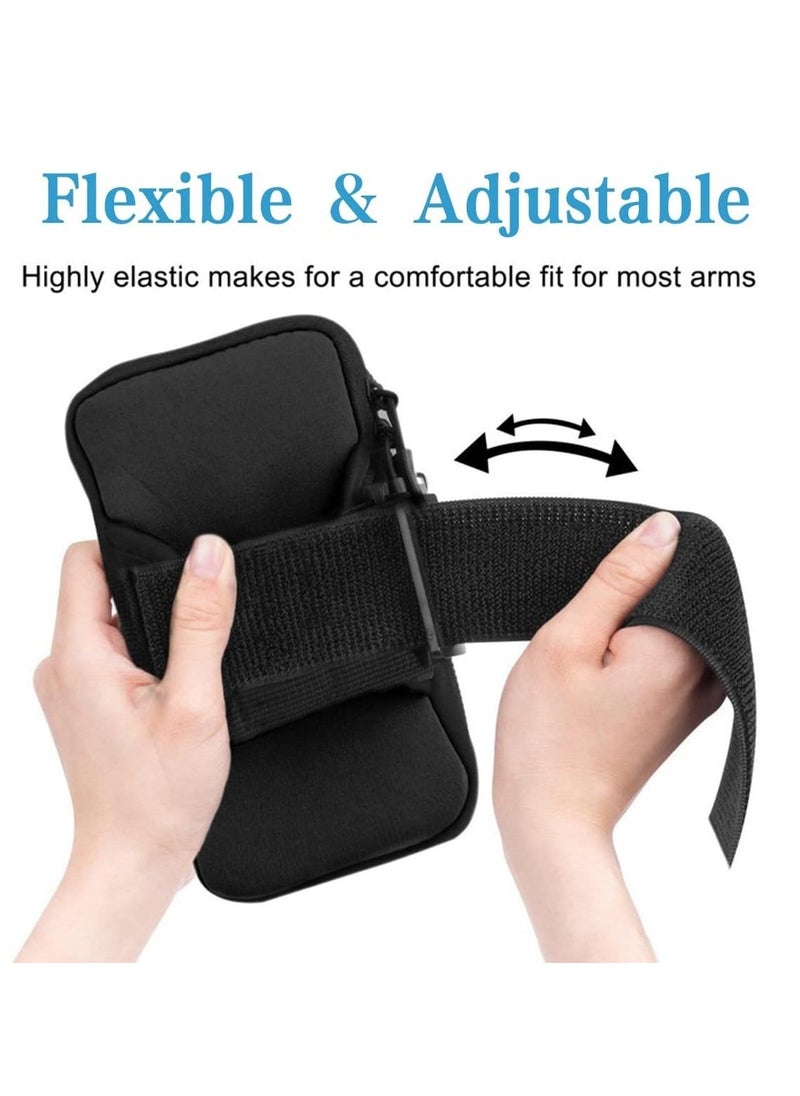 Phone Arm Bag Armband Cell Phone Holder For Running Gym Sports Waterproof Black Cell Phone Holder Pouch Case With Earphone Hole
