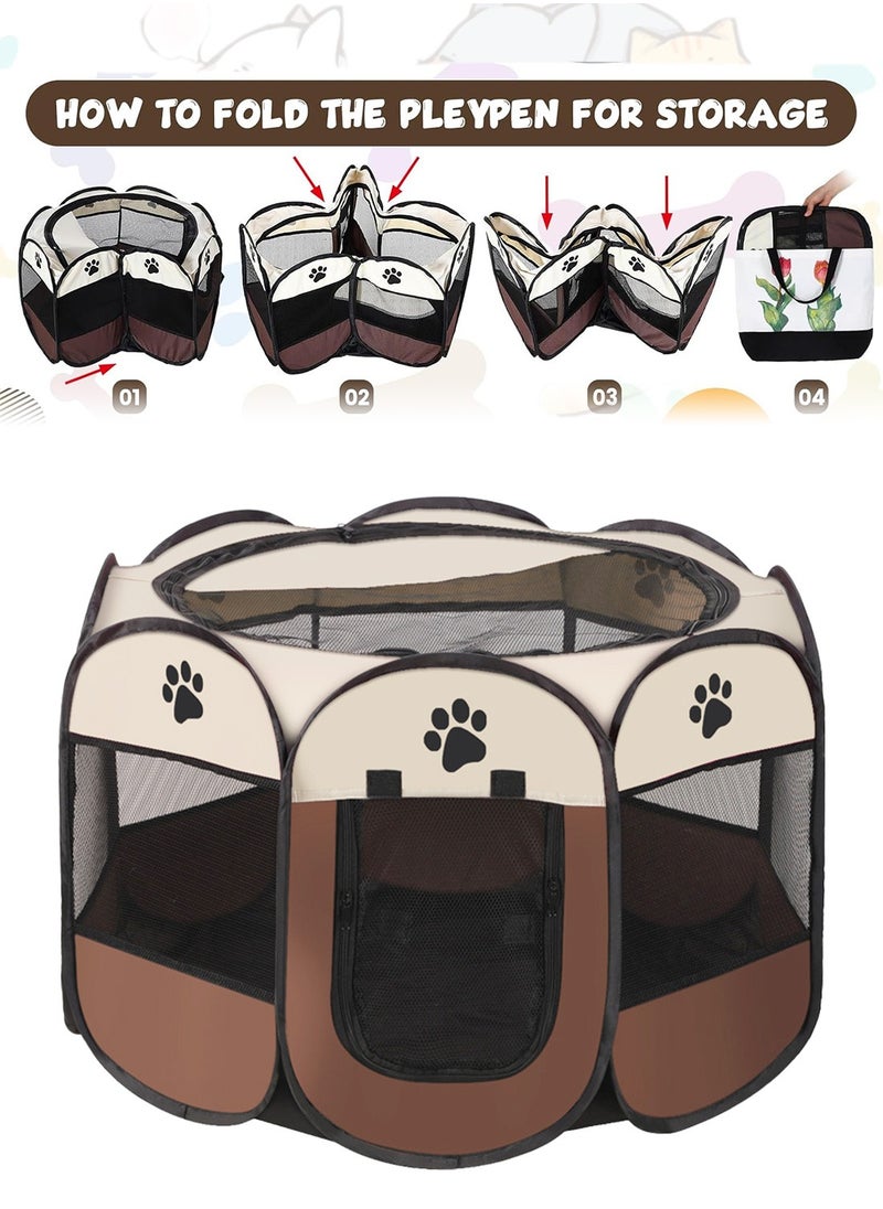 Foldable Dog Tent Pet Puppy Dog Playpen Dog Cage for Cats, Kitten, Small Dogs