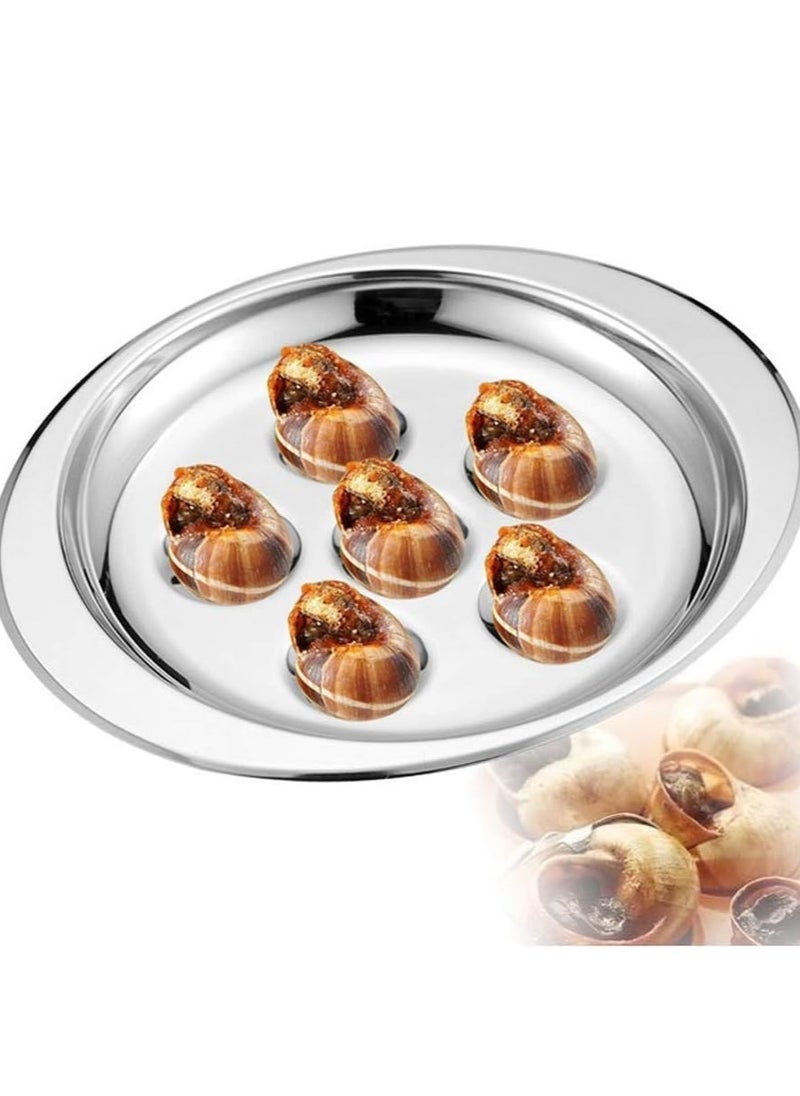 3 Pcs Stainless Steel Snail Tong Forks Set - Perfect for Escargot, BBQ, and Restaurant Use with 6 Compartment Holes