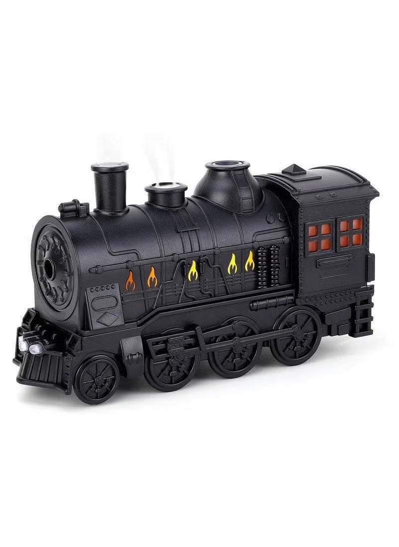 Train Essential Oil Diffuser 300ml – Retro Steam Train Design Aroma Humidifier with 2 Light Modes, 2 Mist Settings, Remote Control – Ultrasonic Cool Mist Diffuser for Bedroom, Home, Office, Gifts & Decor – Quiet Operation, Night Light