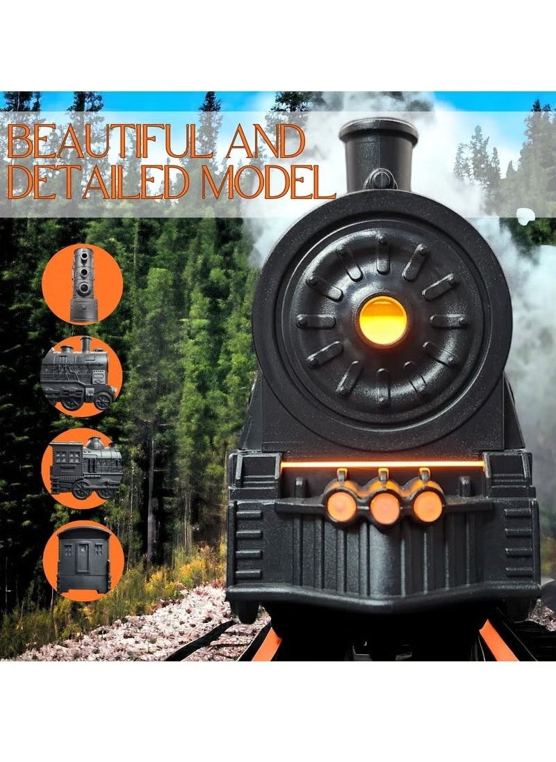Train Aroma Humidifier Oil Diffuser 300ml Ultrasonic Cool Mist Diffuser with Waterless Auto Shut-Off, 2 Color Changing LED Lights, Whimsical Design for Home & Office, Stress Relief, Perfect Aromatherapy Gift