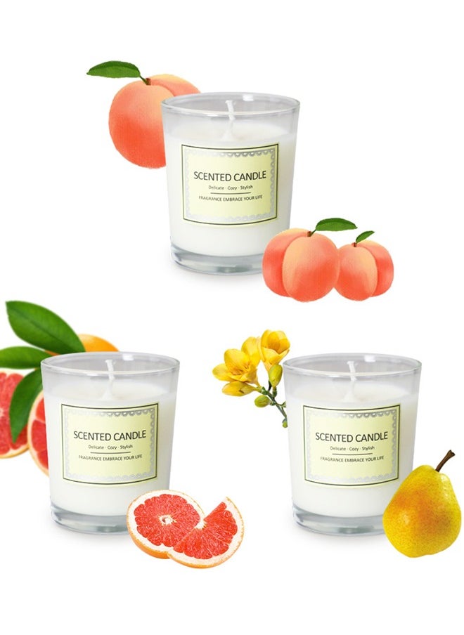 3-pack Scented Candles Gift Set for Women,3 Pack Aromatherapy Candle for Home Scented,Natual Soy Candles Gifts for Anniversary, Birthday, Mother's Day, Bath,Spa, Meditation