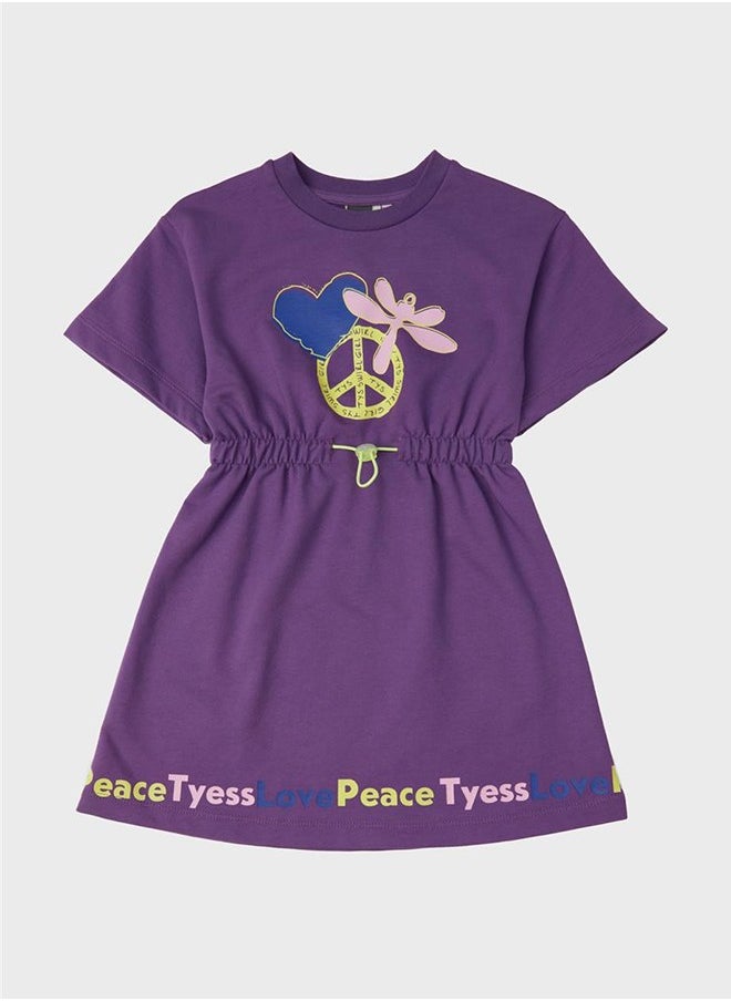 Tyess Girl Purple Dress