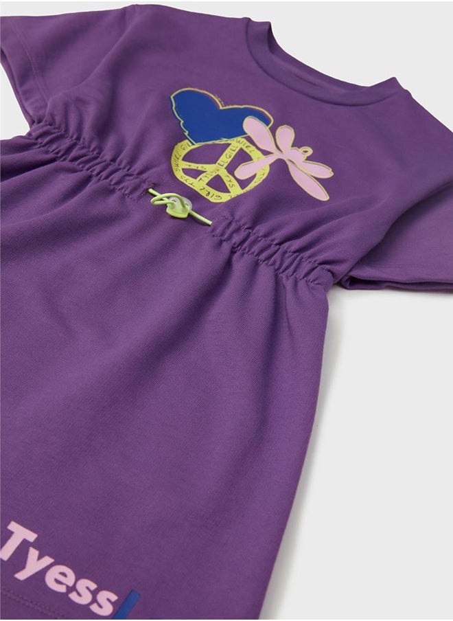 Tyess Girl Purple Dress