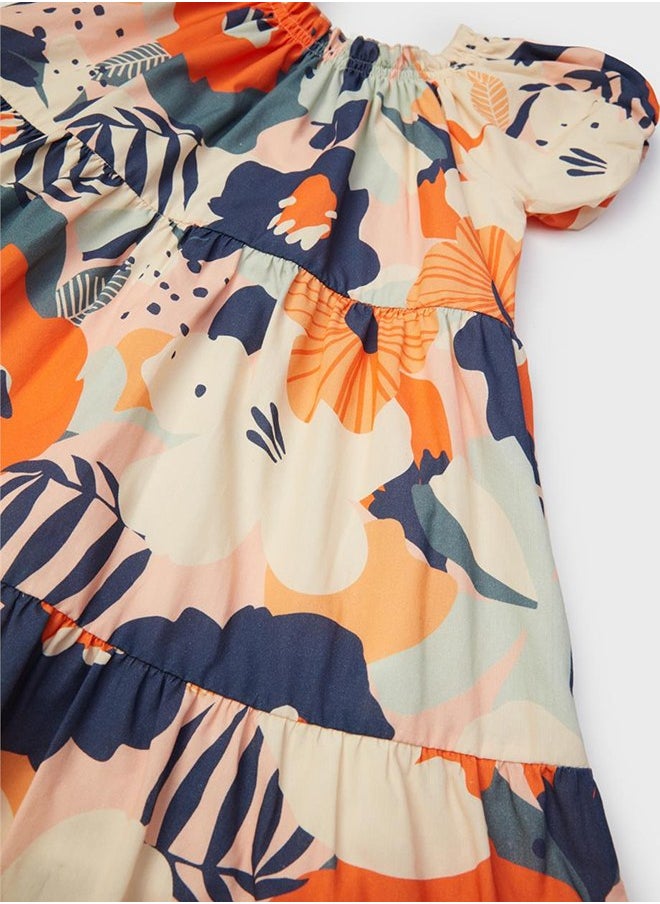 Tyess Girl Patterned Dress