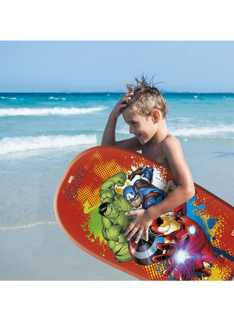 Mondo Body Board Avengers 84cm | Surf Board for Kids | Lighweight Floats | Foam Board for Kids and Adults | Perfect for Beach and Pool