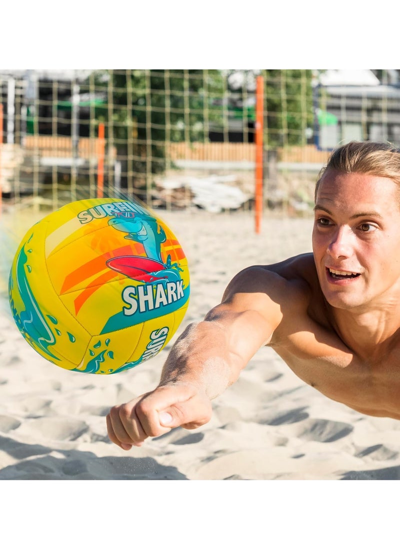 Mondo PVC Beach Volleyball Surfing Shark | Beach Ball | Inflatable Ball | Beach and Water Toys | Summer Toys | Perfect gift for Kids and Toddlers