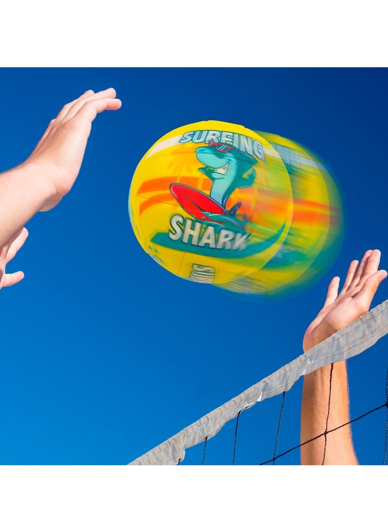 Mondo PVC Beach Volleyball Surfing Shark | Beach Ball | Inflatable Ball | Beach and Water Toys | Summer Toys | Perfect gift for Kids and Toddlers