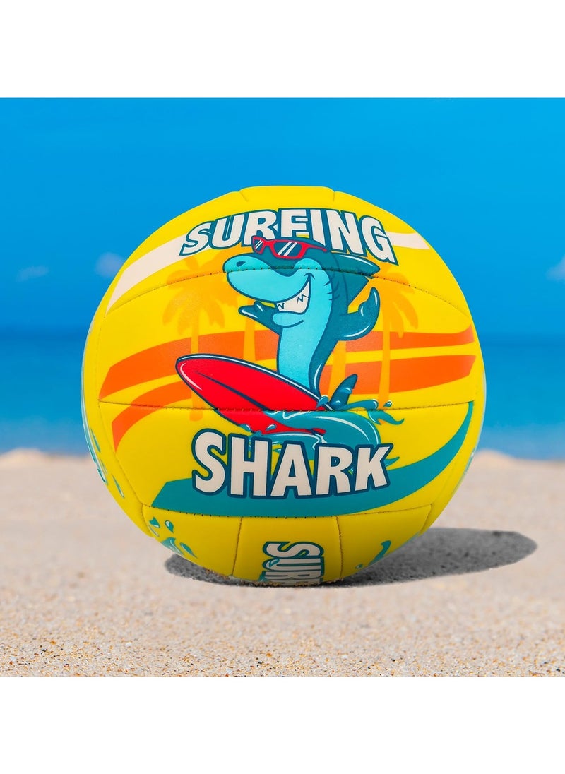 Mondo PVC Beach Volleyball Surfing Shark | Beach Ball | Inflatable Ball | Beach and Water Toys | Summer Toys | Perfect gift for Kids and Toddlers