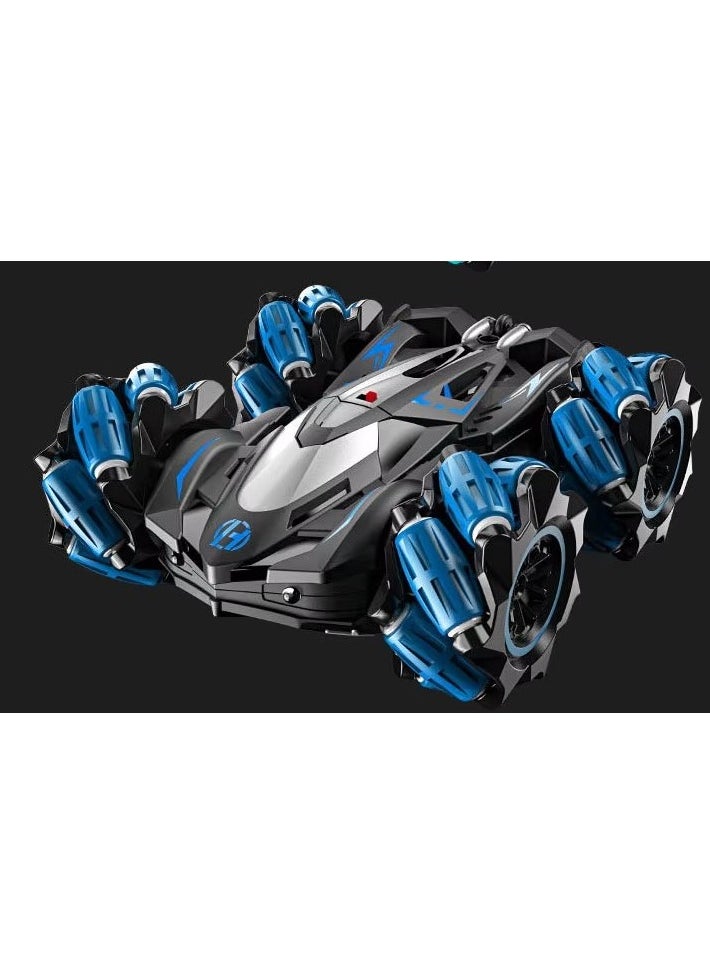 Rechargeable 360° Rotation Remote Control Car| Best Remote Control Drift Stunt Toy Car| Rechargeable Car for kids (Blue colour)| Best RC Toy Car| Premium Toy Car with Smoke Effect | Spray RC Toy Car| Off-road Climbing Toy Car with Music and Light