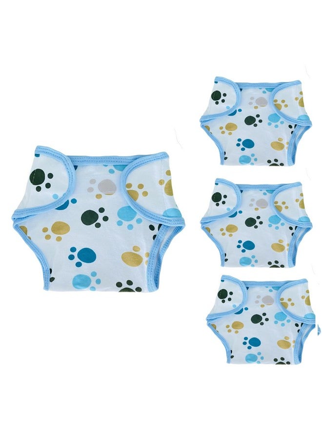 PEDOLLTREE 4 PCS Reborn Baby Doll Diapers Underwear Accessories for 17-22 Inch Reborn Doll Diapers Reusable Washable