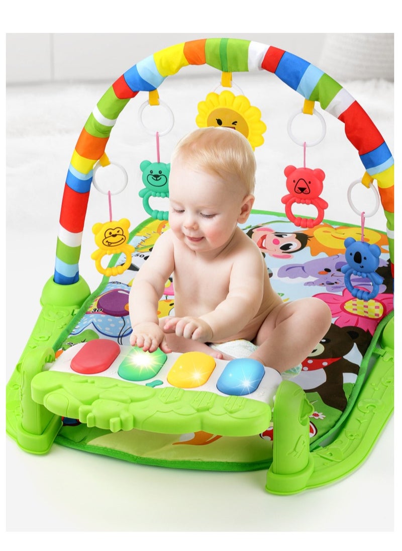 Foot Play Piano Musical Lullaby Baby Activity Playmat Gym Toy Soft Baby Play Mat